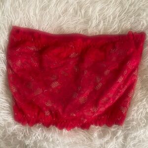 Dynamite Vibrant Red Lace Top